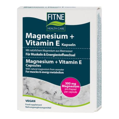 Bio Magnesium + Vitamin E Kapseln 40g von Fitne