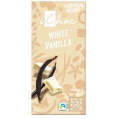 Bio White Vanilla Schokolade 80g von iChoc