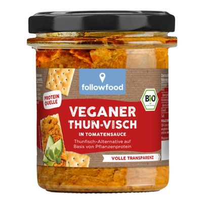 Bio Veg. Thun-Visch i.Tomatensauce 180g - 6er Vorteilspack von Followfood