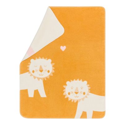 Baby Blanket Lions Color Gold 75x100cm by David Fussenegger
