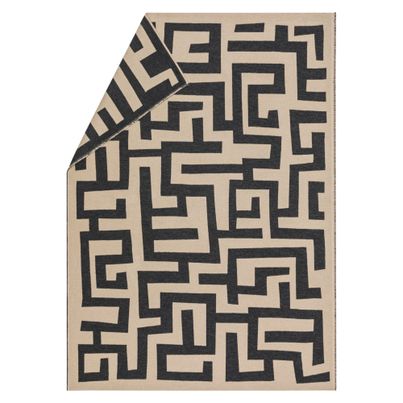 Flanelldecke Labyrinth Farbe Dunkelgrau 140x200cm von David Fussenegger