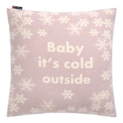 Kissenhülle Baby its cold outside Farbe Hellviola 50x50cm von David Fussenegger