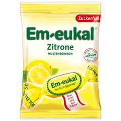 Em-eukal Zitrone Hustenbonbons mit Süßungsmitteln und Vitamin C zuckerfrei 75g
