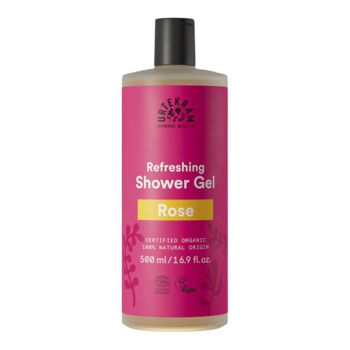 Organic rose shower gel 500ml from Urtekram