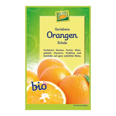 Bio Orangenschalen gerieben 11g - 12er Vorteilspack von Biovita