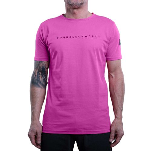 Dunkelschwarz T-Shirt DS-1 LOGO pink