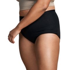 Periodenslip High Waist schwarz - bei starkem Menstruationsfluss - mit hoher Taille -  aus Bio-Baumwolle von ImseVimse