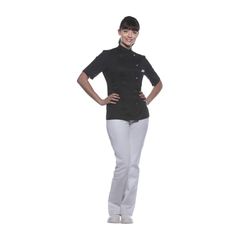 Damen Kochjacke Greta schwarz 46 von Karlowsky Passion