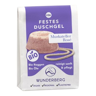 Bio Festes Duschgel Muskateller Rosé 80g von Wunderberg