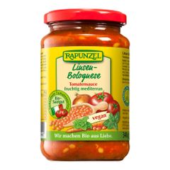 Bio Tomatensauce Linsen Bolognese 325ml - 6er Vorteilspack von Rapunzel