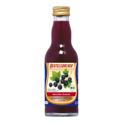 Bio Schwarzer Johannisbeersaft MW 200ml - 12er Vorteilspack von Beutelsbacher