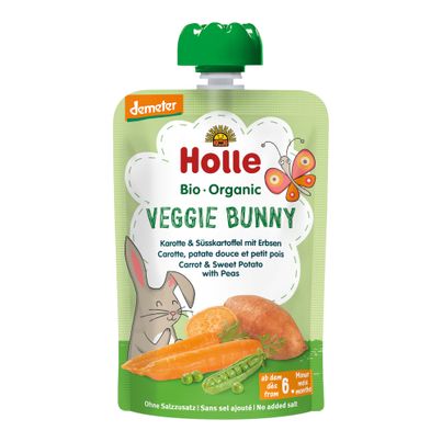 Organic Pouchy Veggie Bunny 100g - value pack of 12 from Holle