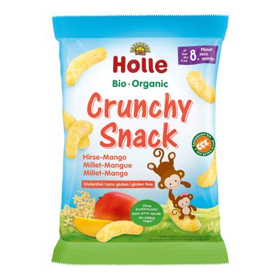 Bio Crunchy Snack Hirse-Mango 25g - 8er Vorteilspack von Holle