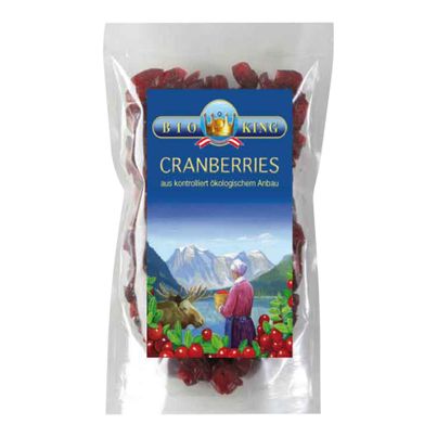 Bio Cranberries getrocknet 125g - 10er Vorteilspack von Bio King