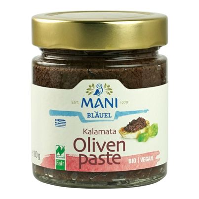 Bio Kalamata Olivenpaste 180g - 6er Vorteilspack von Mani Bläuel