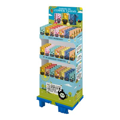 Bio Cupper Topseller Tee Display von Cupper