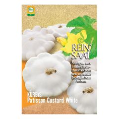 Bio Patisson Kürbis Custard White - 5er Vorteilspack von Reinsaat