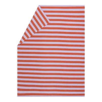 Soft Cotton Throw Blanket Milano Stripes Color Lilac 140x200cm by David Fussenegger