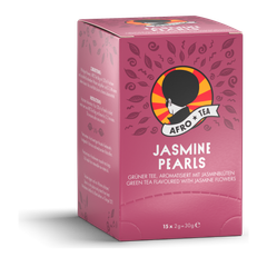 AFRO TEA Jasmine Pearls Green Tea - Premium Tea 15 pieces - 15 hand-sewn tea bags with jasmine blossoms from AFRO COFFEE