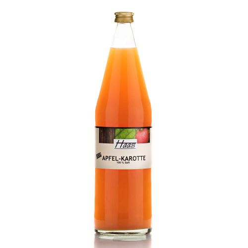 Bio Apfel-Karotten Saft 1000ml - Naturtrüber Apfelsaft kombiniert mit frischem Karottensaft - kein künstlicher Zucker und keine künstlichen Aromen