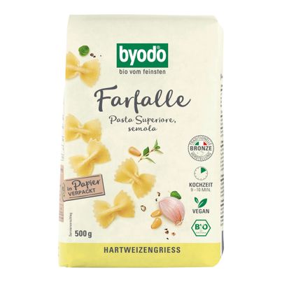 Bio Farfalle semola 500g - 12er Vorteilspack von Byodo