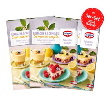 Dr. Oetker Rezeptbuch-Set "Einfache & schnelle Sommerrezepte" 3er-Set