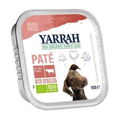 Bio Yarrah Hundefutter Paté Rind Spirulina 150g - 12er Vorteilspack - Tierfutter von Yarrah