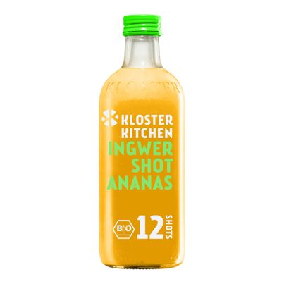 Bio Ananas 12 Shots EW 360ml - 12er Vorteilspack von Kloster Kitchen