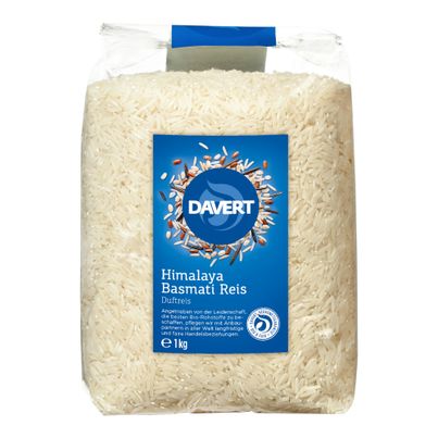 Bio Himalaya Basmati Reis weiß 1000g - 8er Vorteilspack von Davert