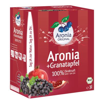 Bio Aronia-Granatapfel-Saft BiB EW 3000ml von Aronia Original
