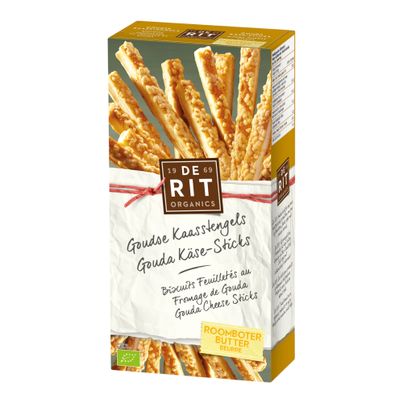 Bio Gouda Käse Sticks 100g - 10er Vorteilspack von De Rit
