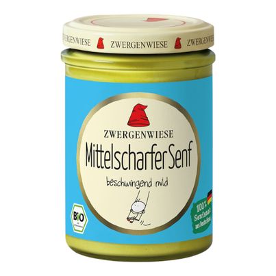 Bio Mittelscharfer Senf 160ml - 6er Vorteilspack von Zwergenwiese