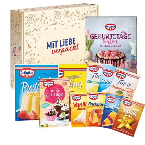 Dr. Oetker Set Mit Liebe verpackt - Geburtstagstorten backen