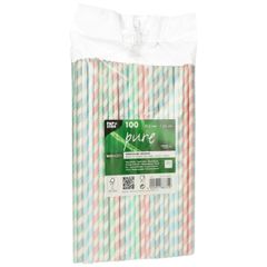 Trinkhalme Papier 22 cm Durchmesser 6 mm 100 Stück