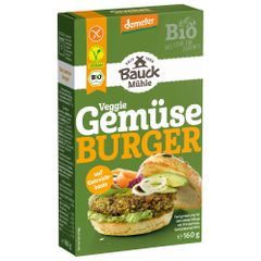 Bio Demeter Gemüseburger Fertigmischung 160g - Vegan - 4 große oder 8 bis 10 kleine Bratlinge von Bauckhof