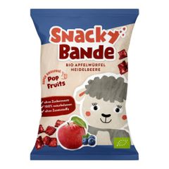 Bio Apfelwürfel Heidelbeere 14g - 15er Vorteilspack von Snacky Bande