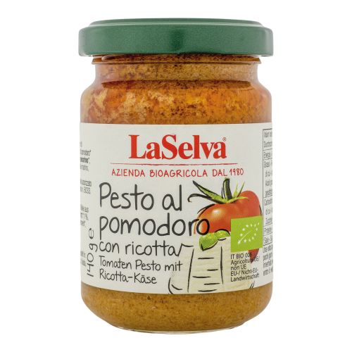 Organic Pesto rosso con Ricotta 130g - value pack of 6 from La Selva