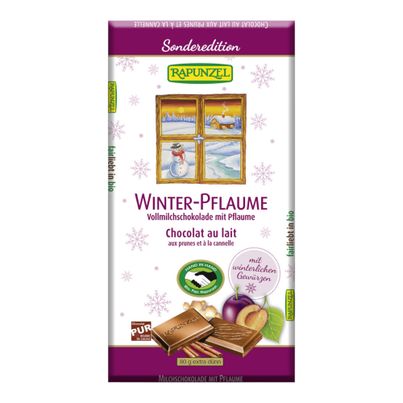 Bio VM Schokolade Winter-Pflaume 80g - 12er Vorteilspack von Rapunzel
