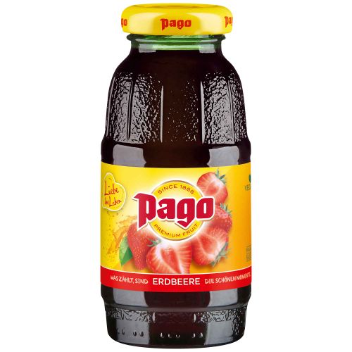 Pago Erdbeer 200ml Mehrweg- 24er Vorteilspack von Pago