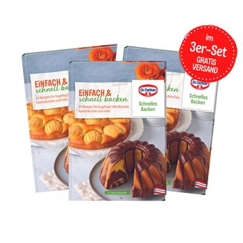 Dr. Oetker Rezeptbuch Schnelles Backen - Trendiges Kleingebäck 3er-Set