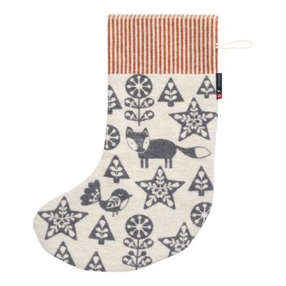 Christmas Stocking Santa Stocking for Filling Color Grey 20x45cm by David Fussenegger