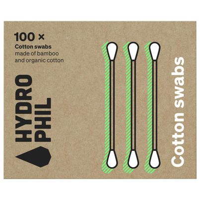 Bio Cotton Swabs 100 pieces - 10-piece value pack from Hydrophil