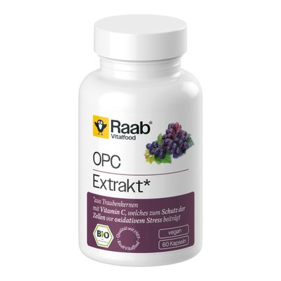 Bio OPC Extrakt Kapseln 60ct - 4er Vorteilspack von Raab Vitalfood