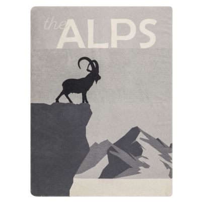 Fluffy Soft Blanket Alpine Ibex Color Felt Grey 150x200cm by David Fussenegger