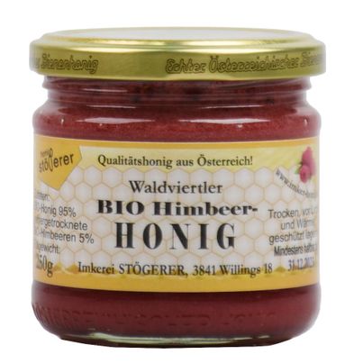 Bio Honig mit Himbeeren 250g