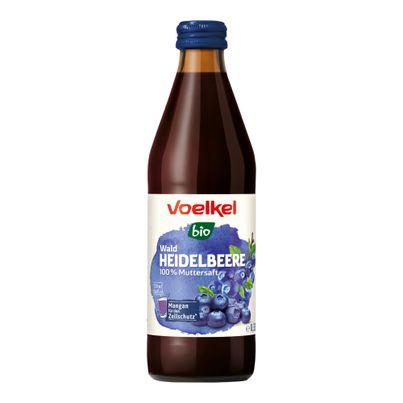 Bio Heidelbeer Saft 100% direkt MW 330ml - 10er Vorteilspack von Voelkel