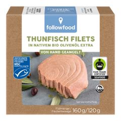 Bio Thunfischfilets i.Bio-Olivenöl 160g - 8er Vorteilspack von Followfood