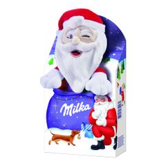 Milka Plüschtier Weihnachtsmann mit Schokoladen Magic Mix 96g von Milka