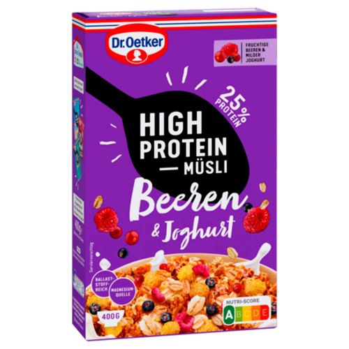 Dr. Oetker High Protein Muesli Berries & Yogurt 400 g