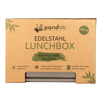 Bio Edelstahl Lunchbox 800ml 1Stück von Pandoo